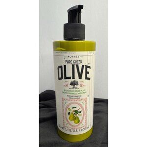Korres Pure Greek Olive Honey Pear Body Cream 13.53 Fl Oz Natural 92.4% Dermatol